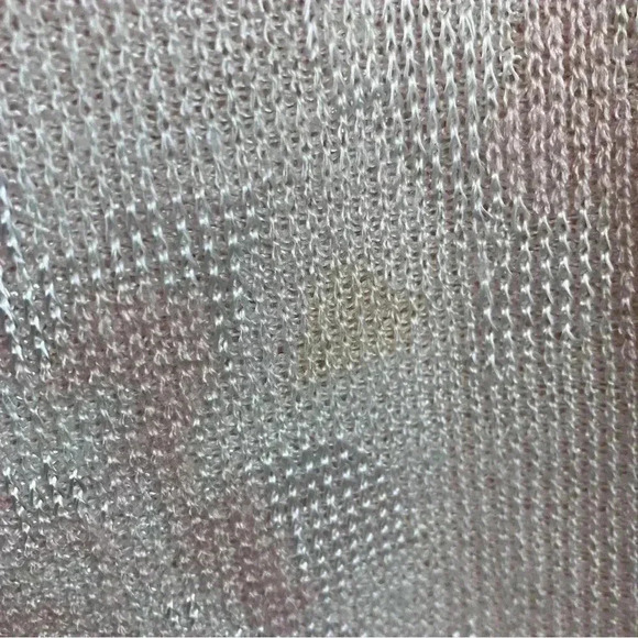 Vtg 80s Vivanti 12 Sweater Set Pink Knit Puff Sleeve Top Pencil Skirt USA Union - Picture 7 of 10